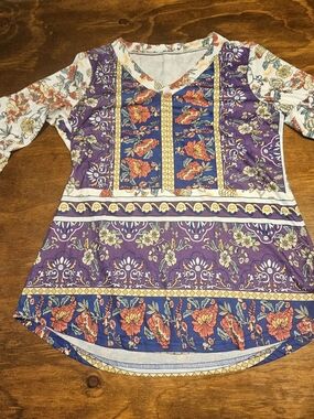 C3, The LOMON Floral Blouse Top in purple is a stylish and trendy addition